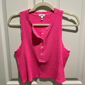 Aerie Sunspun Waffle Cropped Tank Top